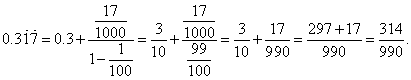 infinite fraction converter